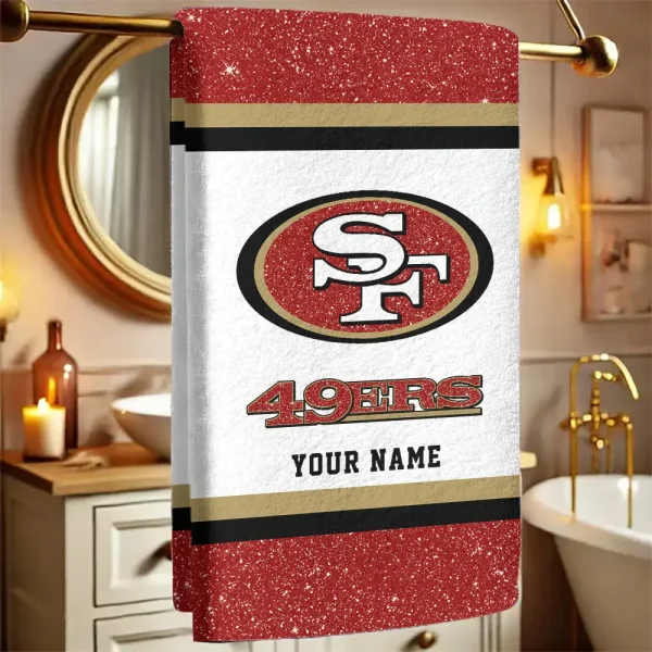San Francisco 49ers  New Bath Towel Custom Any Name Gift For Fan SPTNBATHTOWEL259