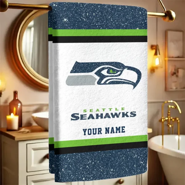 Seattle Seahawks  New Bath Towel Custom Any Name Gift For Fan SPTNBATHTOWEL260