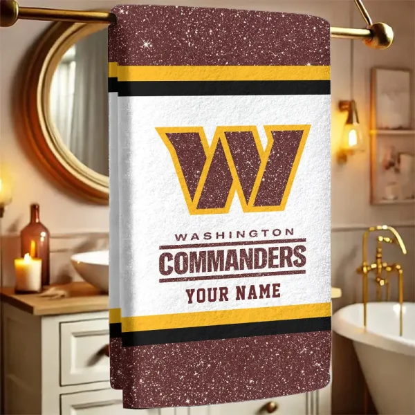 Washington Commanders  New Bath Towel Custom Any Name Gift For Fan SPTNBATHTOWEL263