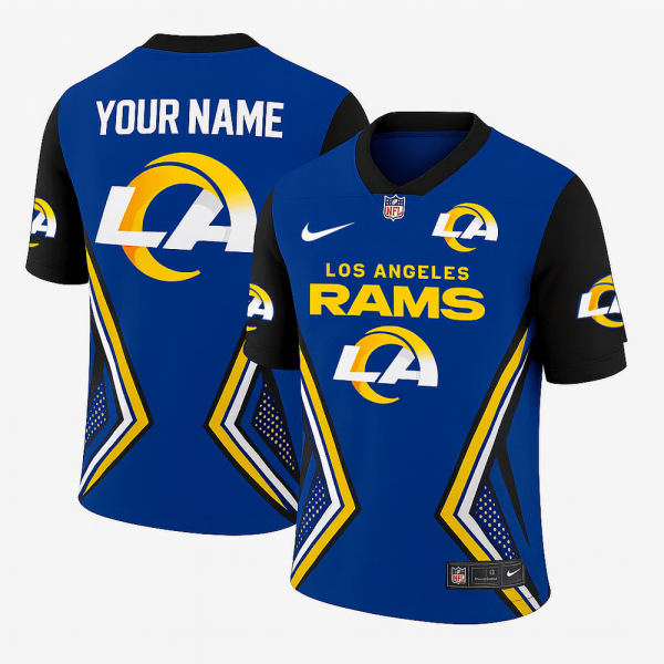 Los Angeles Rams Personalized V-neck Football Jersey Sport Gifts For Fan SPTFBJERSEY049