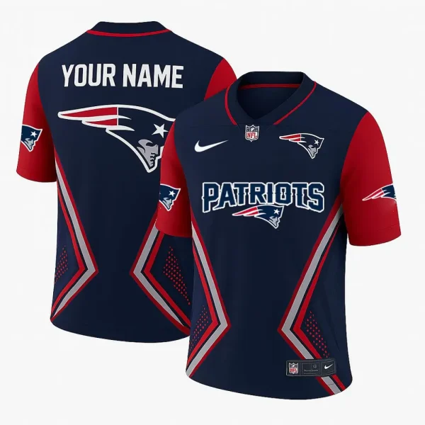 New England Patriots Personalized V-neck Football Jersey Sport Gifts For Fan SPTFBJERSEY051