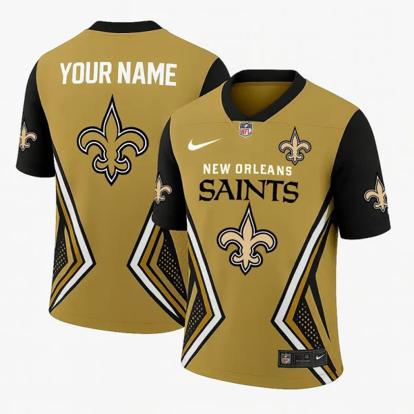 New Orleans Saints Personalized V-neck Football Jersey Sport Gifts For Fan SPTFBJERSEY059
