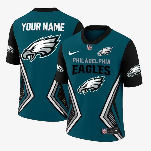 Philadelphia Eagles Personalized V-neck Football Jersey Sport Gifts For Fan SPTFBJERSEY060