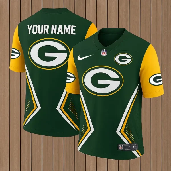 Green Bay Packers Personalized V-neck Football Jersey Sport Gifts For Fan SPTFBJERSEY064