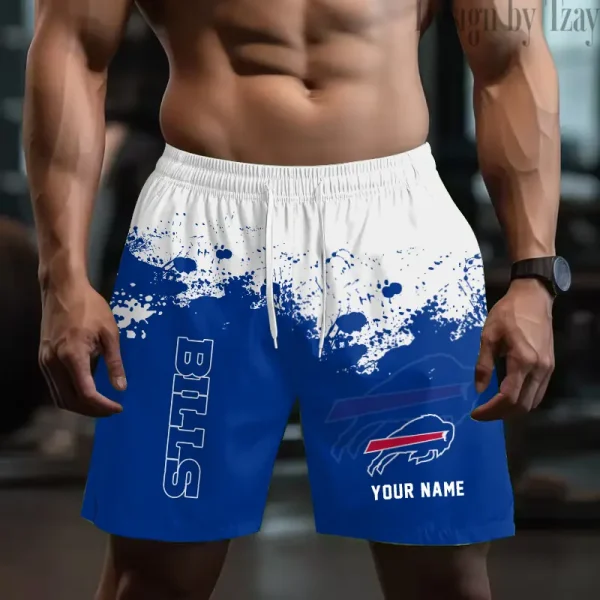 Buffalo Bills Men's Beach Shorts Quick Dry Material Fitness Summer Casual Sports BGSHORT754