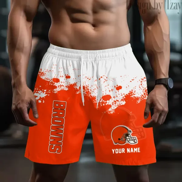 Cleveland Browns Men's Beach Shorts Quick Dry Material Fitness Summer Casual Sports BGSHORT758