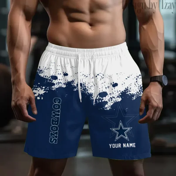 Dallas Cowboys Men's Beach Shorts Quick Dry Material Fitness Summer Casual Sports BGSHORT759