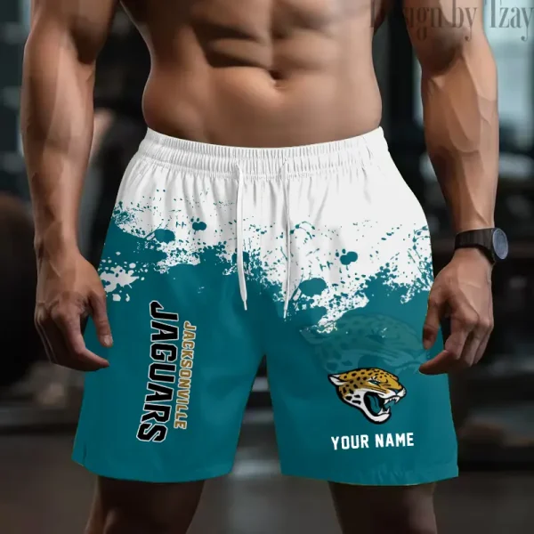 Jacksonville Jaguars Men's Beach Shorts Quick Dry Material Fitness Summer Casual Sports BGSHORT765