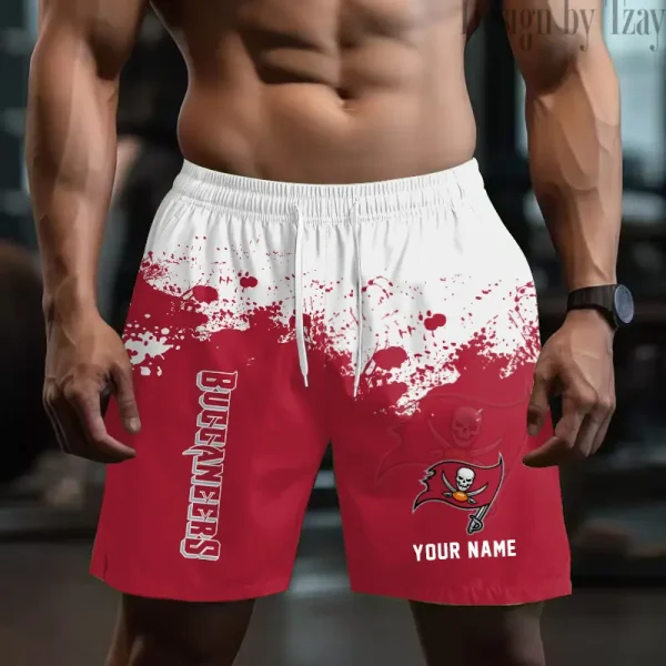 Tampa Bay Buccaneers Men's Beach Shorts Quick Dry Material Fitness Summer Casual Sports BGSHORT780