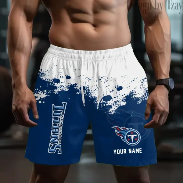 Tennessee Titans Men's Beach Shorts Quick Dry Material Fitness Summer Casual Sports BGSHORT781