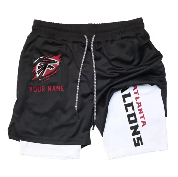 Atlanta Falcons Men Outdoor Casual Training Sports Shorts 2-in-1 Double-Layer Shorts SPT2LAYERS030 - Image 2