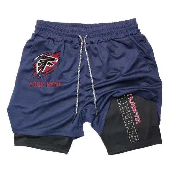 Atlanta Falcons Men Outdoor Casual Training Sports Shorts 2-in-1 Double-Layer Shorts SPT2LAYERS030 - Image 4
