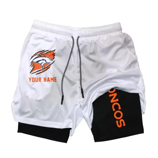 Denver Broncos Men Outdoor Casual Training Sports Shorts 2-in-1 Double-Layer Shorts SPT2LAYERS038 - Image 6