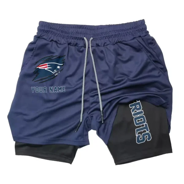 New England Patriots Men Outdoor Casual Training Sports Shorts 2-in-1 Double-Layer Shorts SPT2LAYERS050 - Image 4