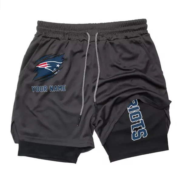 New England Patriots Men Outdoor Casual Training Sports Shorts 2-in-1 Double-Layer Shorts SPT2LAYERS050 - Image 6