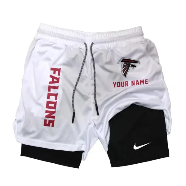 Atlanta Falcons Men Outdoor Casual Training Sports Shorts 2-in-1 Double-Layer Shorts SPT2LAYERS062 - Image 2