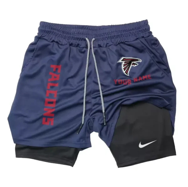 Atlanta Falcons Men Outdoor Casual Training Sports Shorts 2-in-1 Double-Layer Shorts SPT2LAYERS062 - Image 3