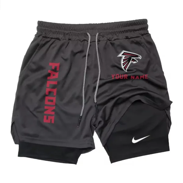 Atlanta Falcons Men Outdoor Casual Training Sports Shorts 2-in-1 Double-Layer Shorts SPT2LAYERS062 - Image 5