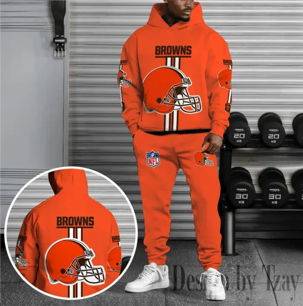 Cleveland Browns Combo Hoodie And Sweatpants Gift For Fan AZHD1122