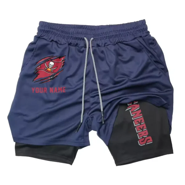 Tampa Bay Buccaneers Men Outdoor Casual Training Sports Shorts 2-in-1 Double-Layer Shorts SPT2LAYERS058 - Image 4