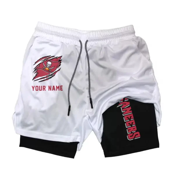 Tampa Bay Buccaneers Men Outdoor Casual Training Sports Shorts 2-in-1 Double-Layer Shorts SPT2LAYERS058 - Image 5