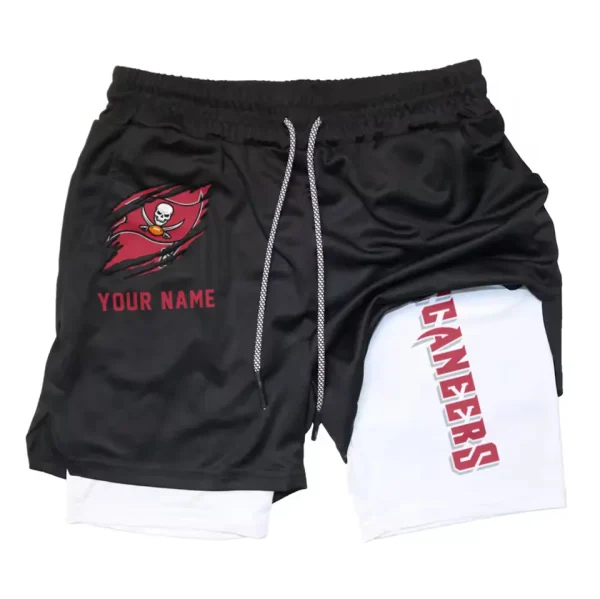 Tampa Bay Buccaneers Men Outdoor Casual Training Sports Shorts 2-in-1 Double-Layer Shorts SPT2LAYERS058 - Image 6