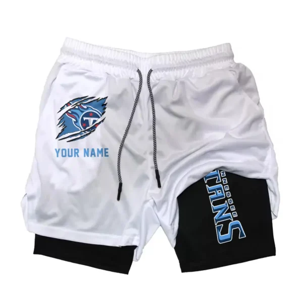 Tennessee Titans Men Outdoor Casual Training Sports Shorts 2-in-1 Double-Layer Shorts SPT2LAYERS059 - Image 4