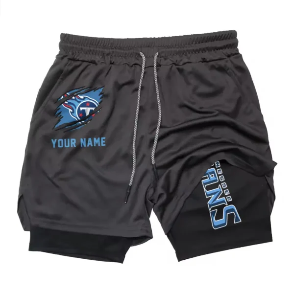 Tennessee Titans Men Outdoor Casual Training Sports Shorts 2-in-1 Double-Layer Shorts SPT2LAYERS059 - Image 5