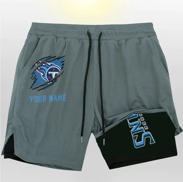 Tennessee Titans Men Outdoor Casual Training Sports Shorts 2-in-1 Double-Layer Shorts SPT2LAYERS059 - Image 6