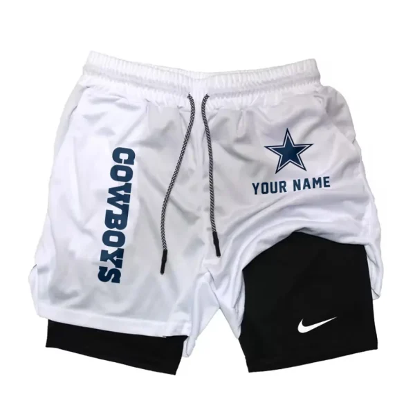 Dallas Cowboys Men Outdoor Casual Training Sports Shorts 2-in-1 Double-Layer Shorts SPT2LAYERS069 - Image 5