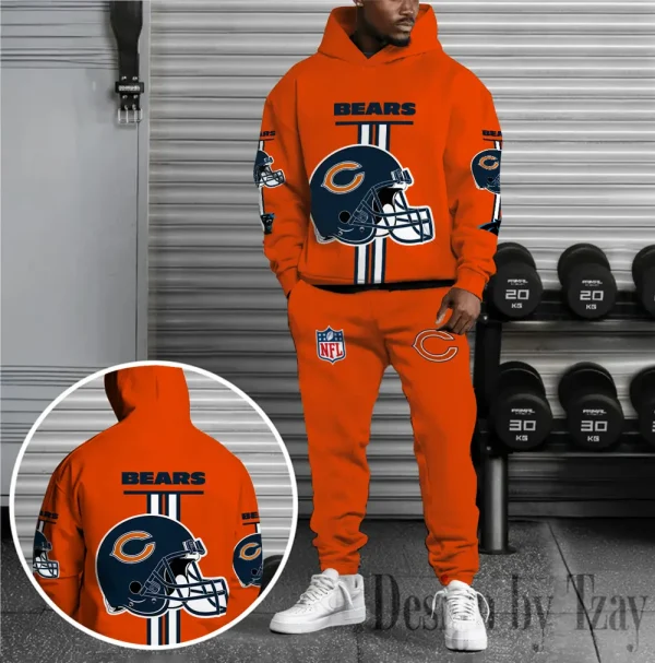Chicago Bears Combo Hoodie And Sweatpants Gift For Fan AZHD1120