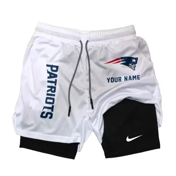 New England Patriots Men Outdoor Casual Training Sports Shorts 2-in-1 Double-Layer Shorts SPT2LAYERS082 - Image 4