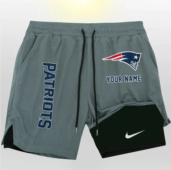 New England Patriots Men Outdoor Casual Training Sports Shorts 2-in-1 Double-Layer Shorts SPT2LAYERS082 - Image 5