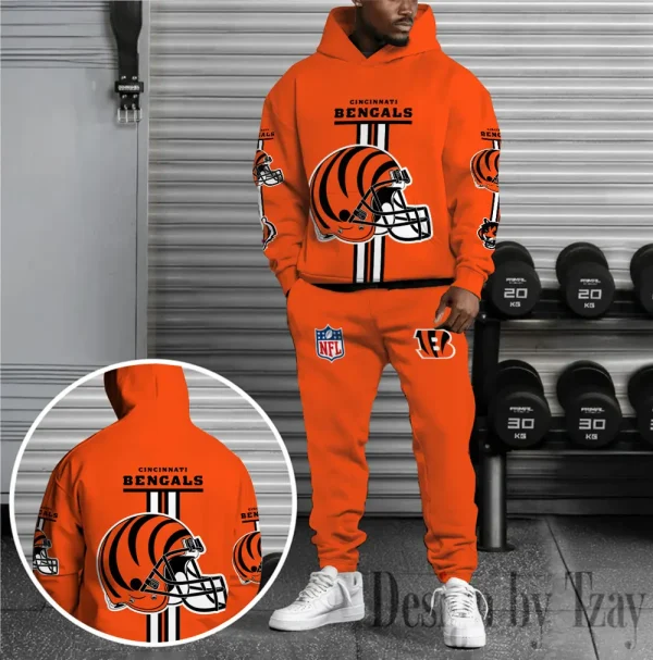 Cincinnati Bengals Combo Hoodie And Sweatpants Gift For Fan AZHD1121