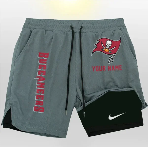 Tampa Bay Buccaneers Men Outdoor Casual Training Sports Shorts 2-in-1 Double-Layer Shorts SPT2LAYERS090 - Image 3