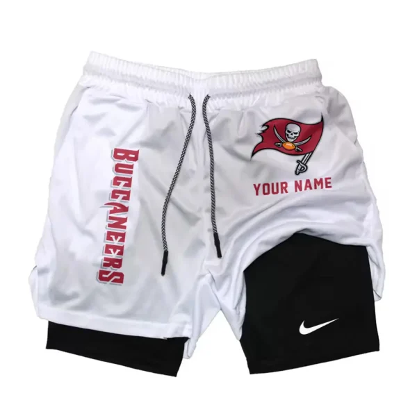 Tampa Bay Buccaneers Men Outdoor Casual Training Sports Shorts 2-in-1 Double-Layer Shorts SPT2LAYERS090 - Image 4