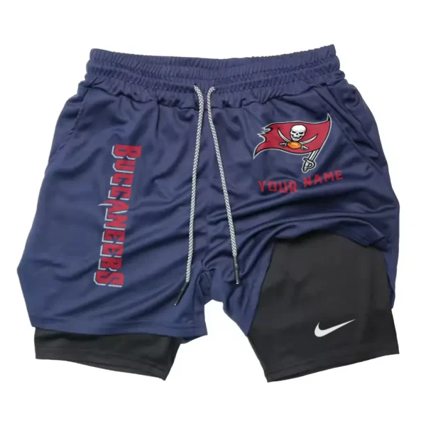 Tampa Bay Buccaneers Men Outdoor Casual Training Sports Shorts 2-in-1 Double-Layer Shorts SPT2LAYERS090 - Image 5