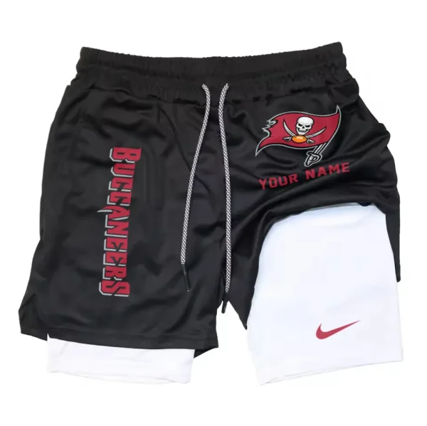 Tampa Bay Buccaneers Men Outdoor Casual Training Sports Shorts 2-in-1 Double-Layer Shorts SPT2LAYERS090 - Image 6