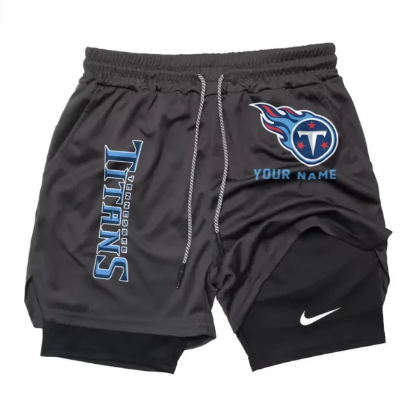 Tennessee Titans Men Outdoor Casual Training Sports Shorts 2-in-1 Double-Layer Shorts SPT2LAYERS091 - Image 6