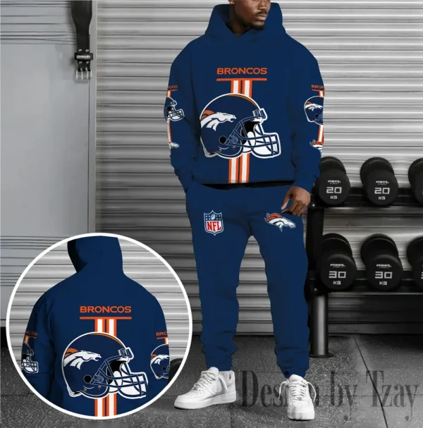 Denver Broncos Combo Hoodie And Sweatpants Gift For Fan AZHD1124