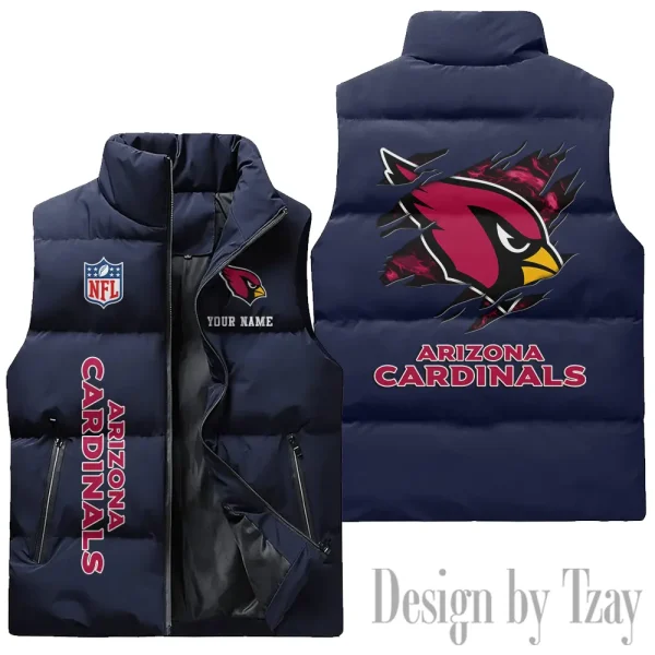 Arizona Cardinals NFL Sleeveless Down Puffer Vest AZSDPV126
