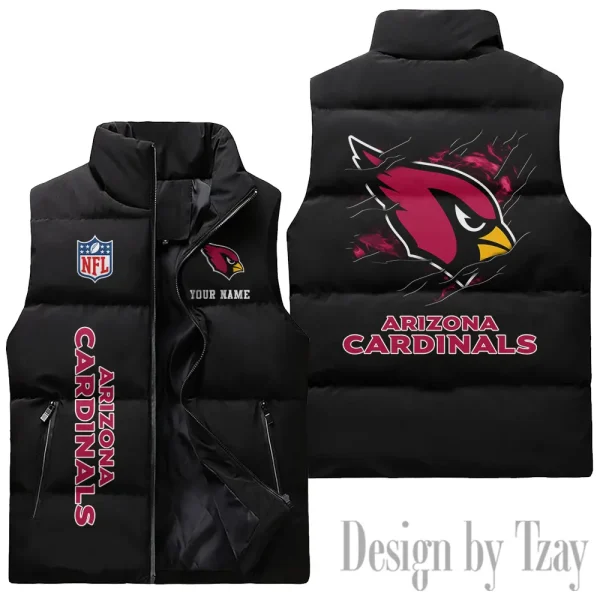 Arizona Cardinals NFL Sleeveless Down Puffer Vest AZSDPV126 - Image 2