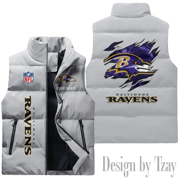 Baltimore Ravens NFL Sleeveless Down Puffer Vest AZSDPV128