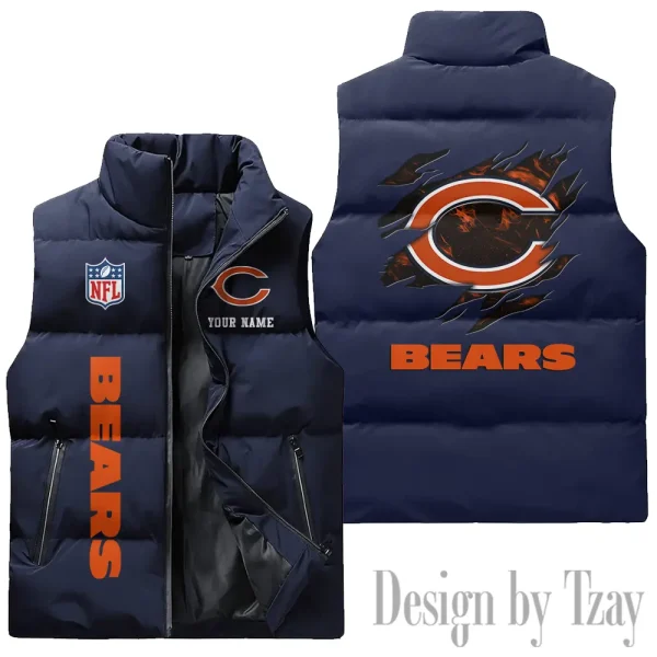 Chicago Bears NFL Sleeveless Down Puffer Vest AZSDPV131