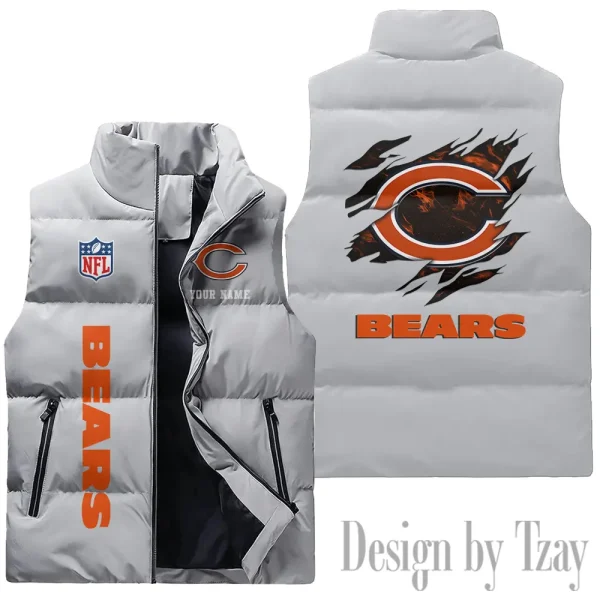 Chicago Bears NFL Sleeveless Down Puffer Vest AZSDPV131 - Image 3