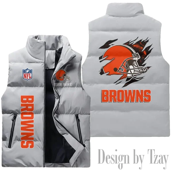 Cleveland Browns NFL Sleeveless Down Puffer Vest AZSDPV133