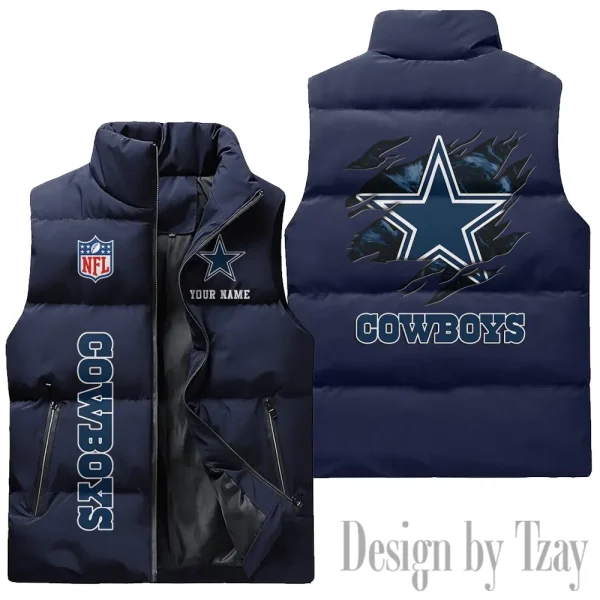Dallas Cowboys NFL Sleeveless Down Puffer Vest AZSDPV134 - Image 2