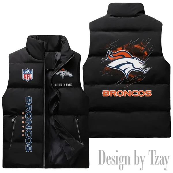Denver Broncos NFL Sleeveless Down Puffer Vest AZSDPV135