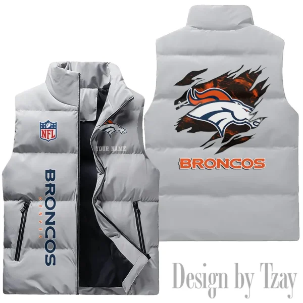 Denver Broncos NFL Sleeveless Down Puffer Vest AZSDPV135 - Image 2