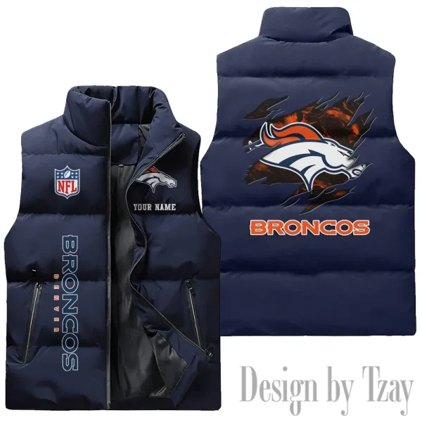 Denver Broncos NFL Sleeveless Down Puffer Vest AZSDPV135 - Image 3